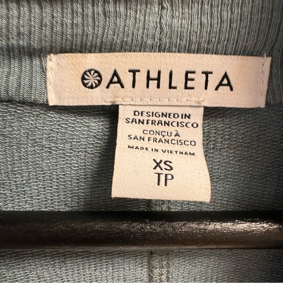 Athleta Pranayama Wrap Slate Gray Blue Pocket Wrap CardiganWomans Oversized XS - Picture 8 of 8